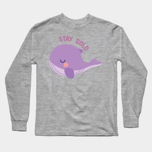 BTS whale plush stay gold Long Sleeve T-Shirt